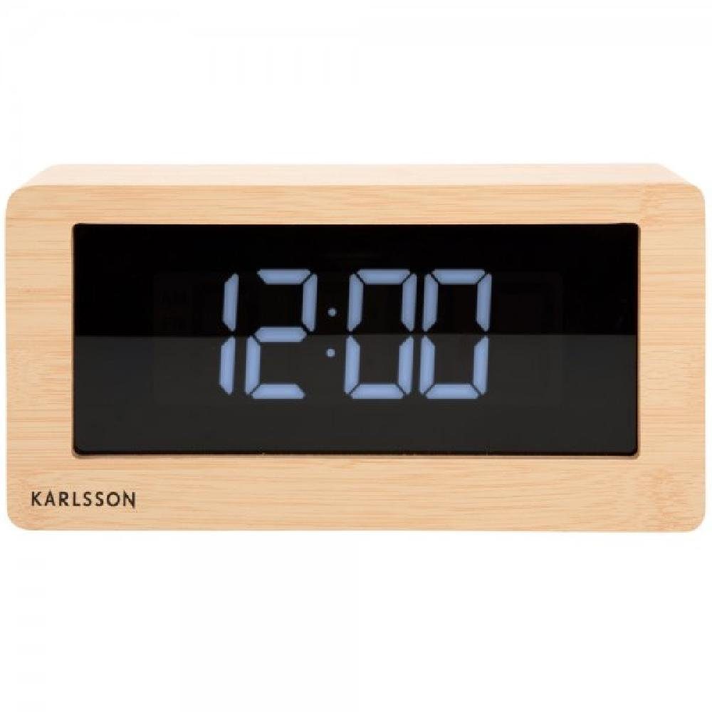 Karlsson Uhr Wecker Boxed LED Light Wood Veneer