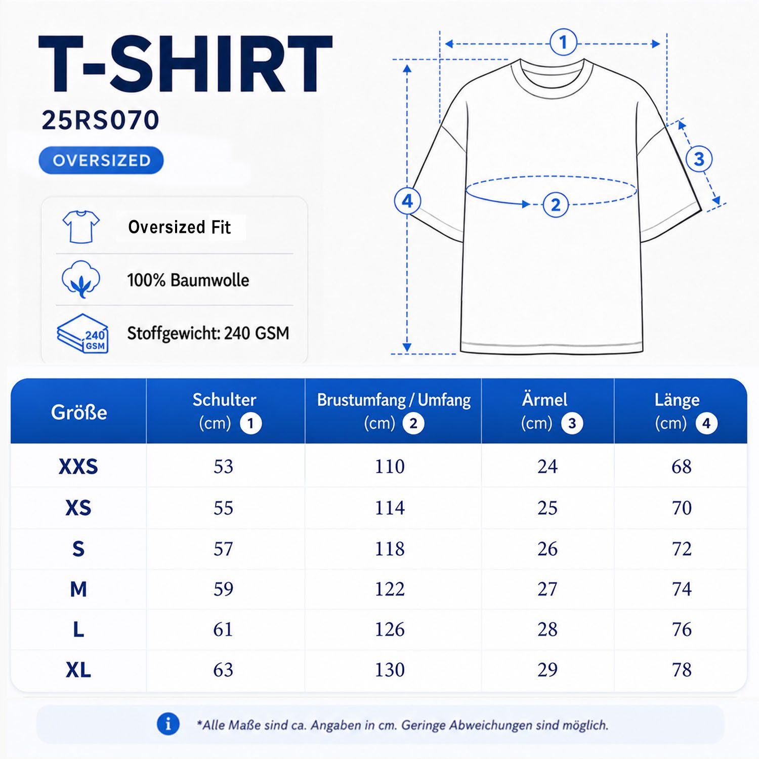 Reichstadt Oversize-Shirt Herren Oversized Kurzarmshirt 25RS070 Reines Baumwolljersey mit entspanntem Fall – Bild 4 von 5