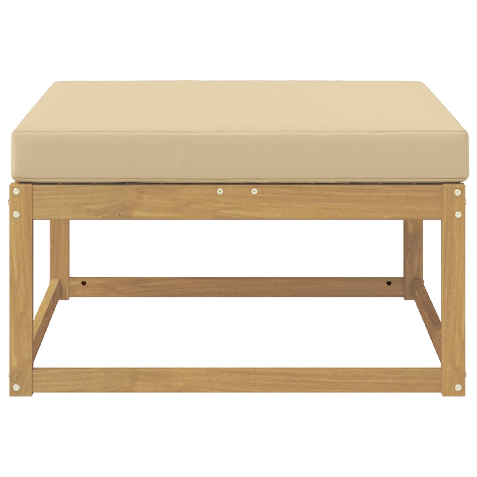 vidaXL Sofaelement Outdoor-Fußhocker Polyester Weiß (1 St)