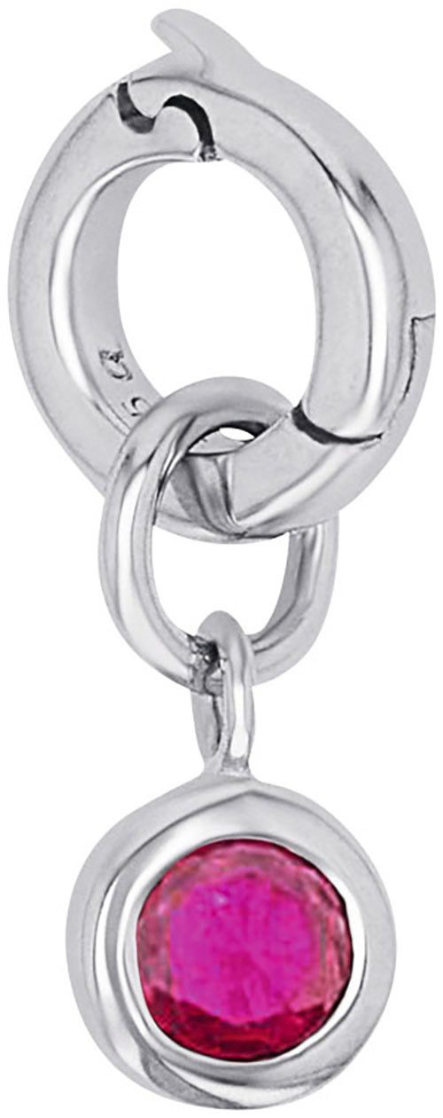 Amor Charm-Einhänger Geburtsstein, 2038533,-534,-536,-537, 2038540,-541,-542,-543, mit Zirkonia (synth) oder Stein (synth)