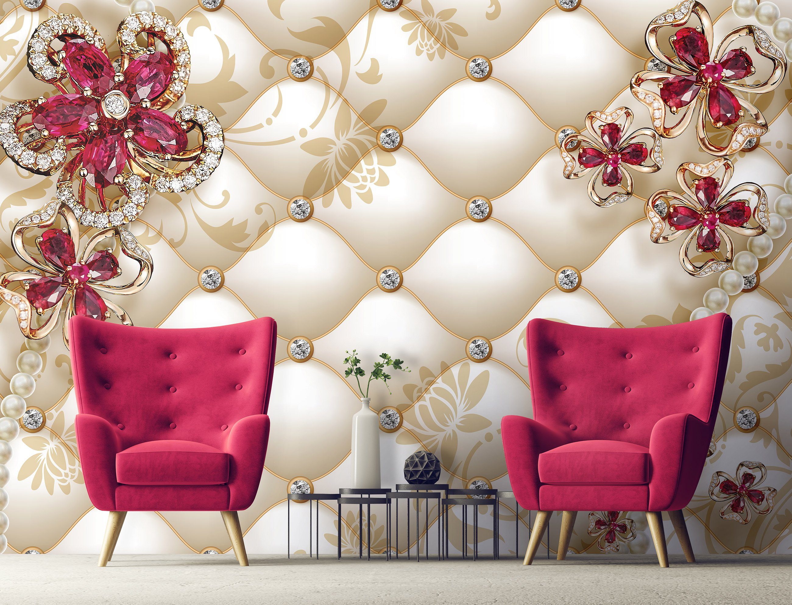 Wallarena Fototapete 3D EFFEKT Blumen Abstrakt günstig online kaufen