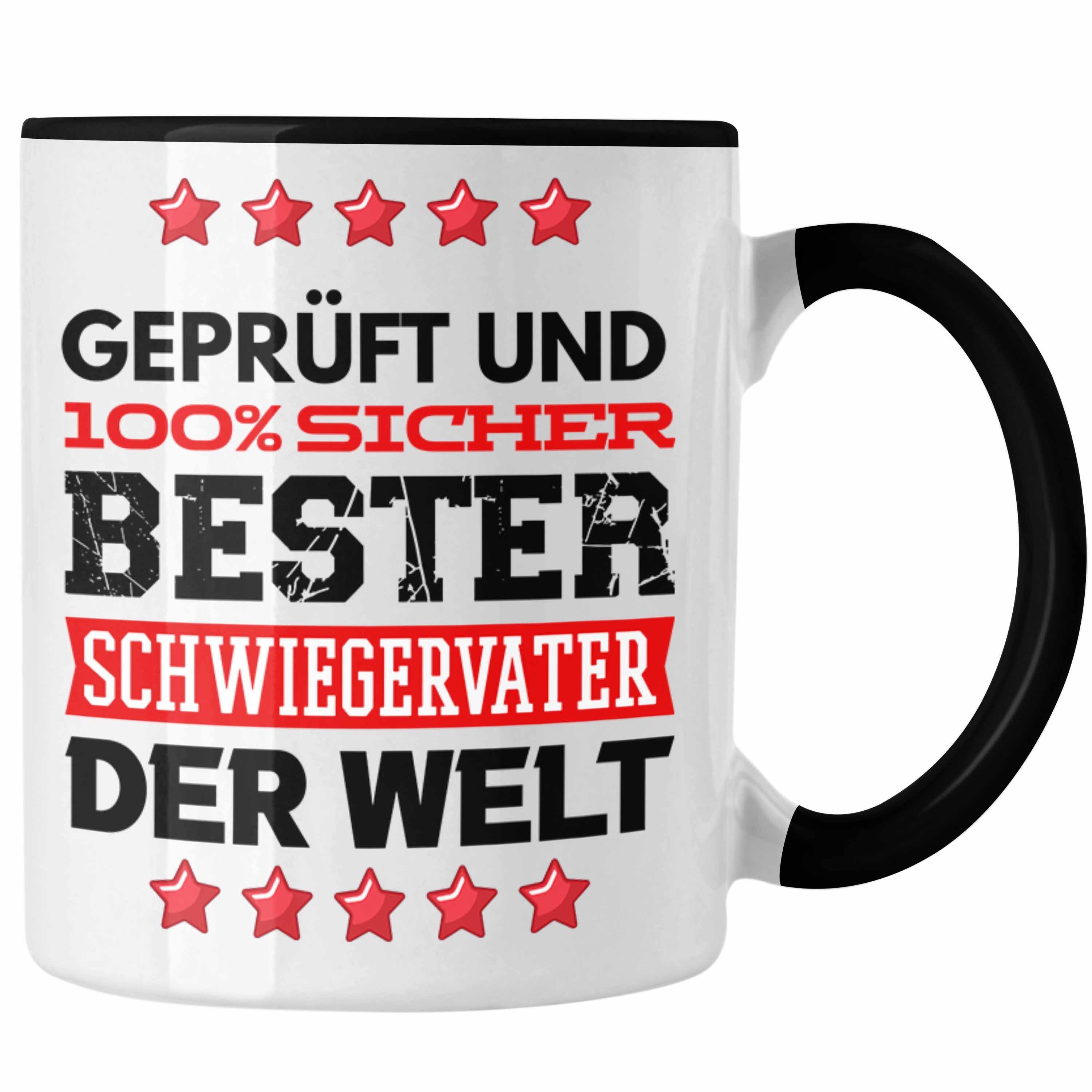 Trendation Tasse Schwiegervater Tasse Geschenk Geburtstag Spruch Bester Schwiegerpapa D Schwarz