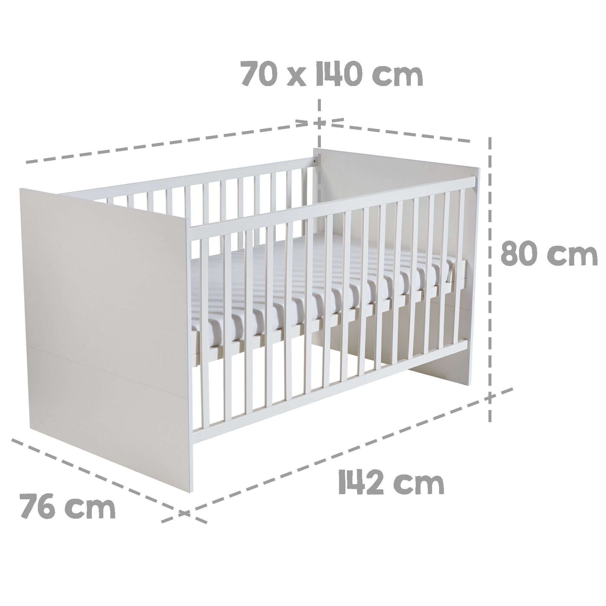 roba® Babyzimmer-Komplettset Maren 2-teilig, Kombi-Kinderbett & breite Wick günstig online kaufen