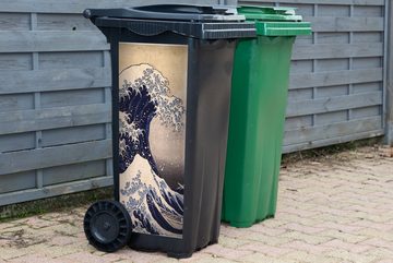 MuchoWow Wandsticker Die große Kluft von Kanagawa - Gemälde von Katsushika Hokusai (1 St), Mülleimer-aufkleber, Mülltonne, Sticker, Container, Abfalbehälter