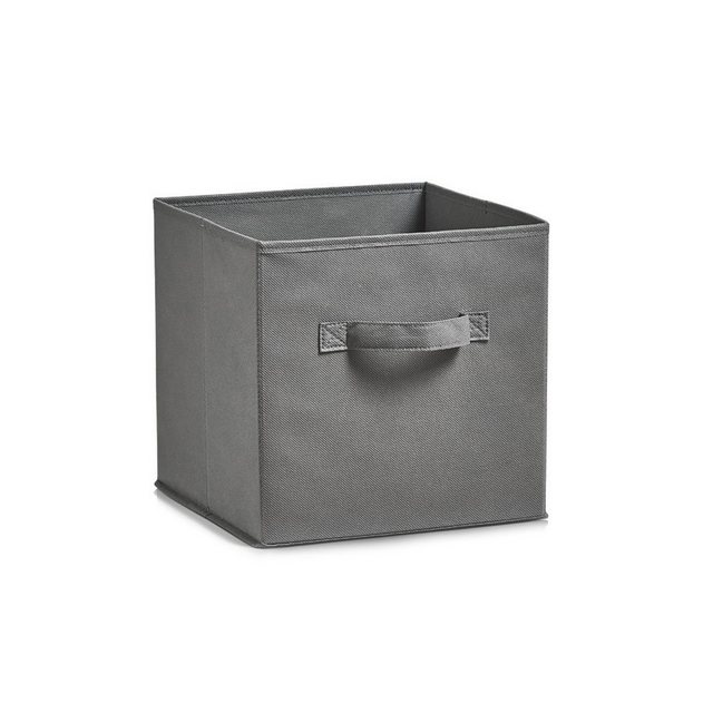 Zeller Present Aufbewahrungskorb “Aufbewahrungsbox”, Vlies, grau, 26 x 26 x 26 cm