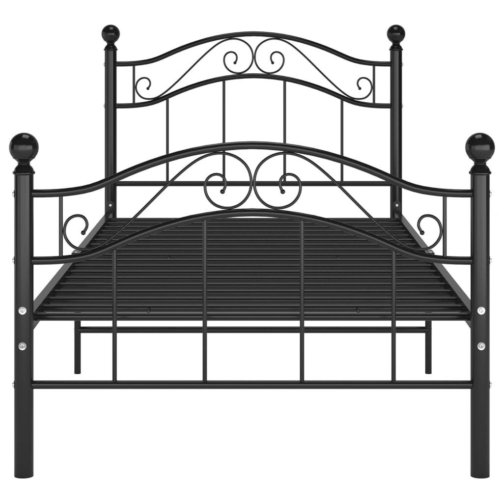 furnicato Bettgestell Bett Schwarz Metall 100x200 günstig online kaufen