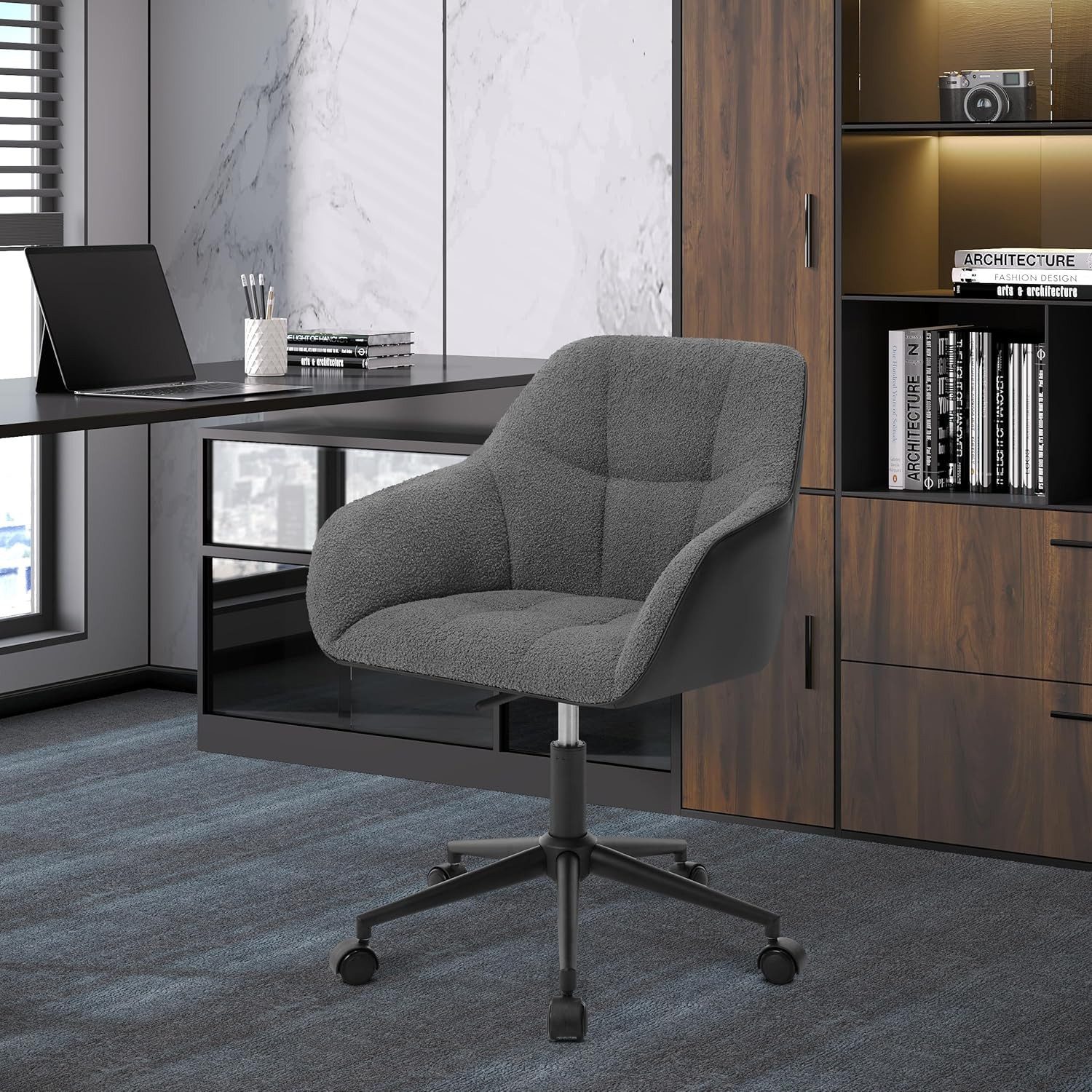 Woltu Bürostuhl (1 St), Homeoffice Stuhl, höhenverstellbar, Bouclé-Sitz günstig online kaufen