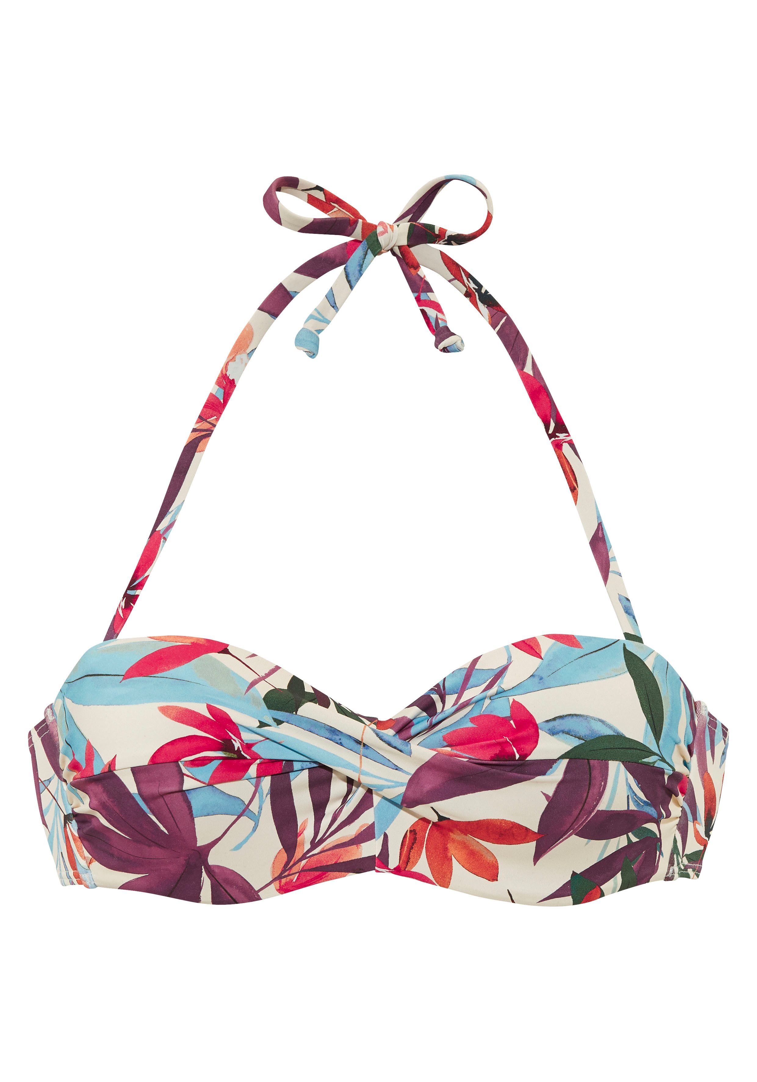 LASCANA Bügel-Bandeau-Bikini-Top Imani, mit sommerlichem Blätterprint. € 54,99