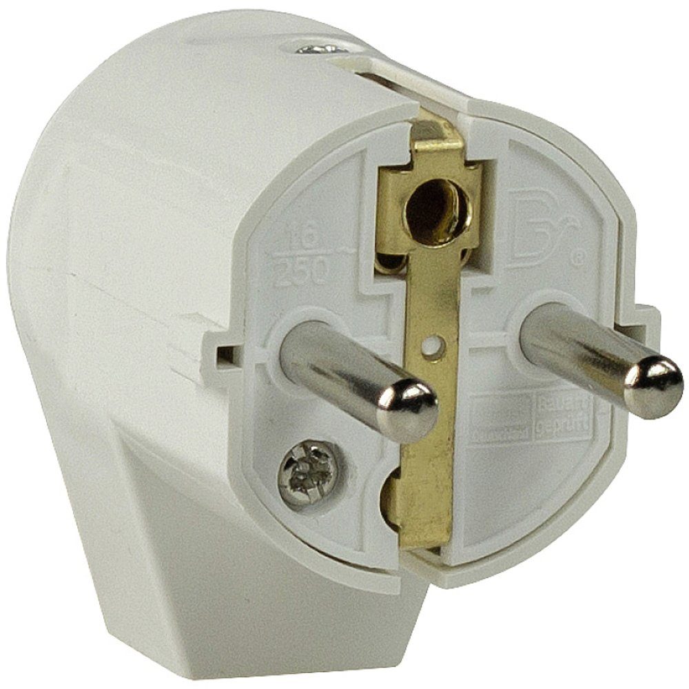 AS Schwabe 45041 Schutzkontakt-Winkelstecker Kunststoff 230 V Weiß IP Steckernetzteil