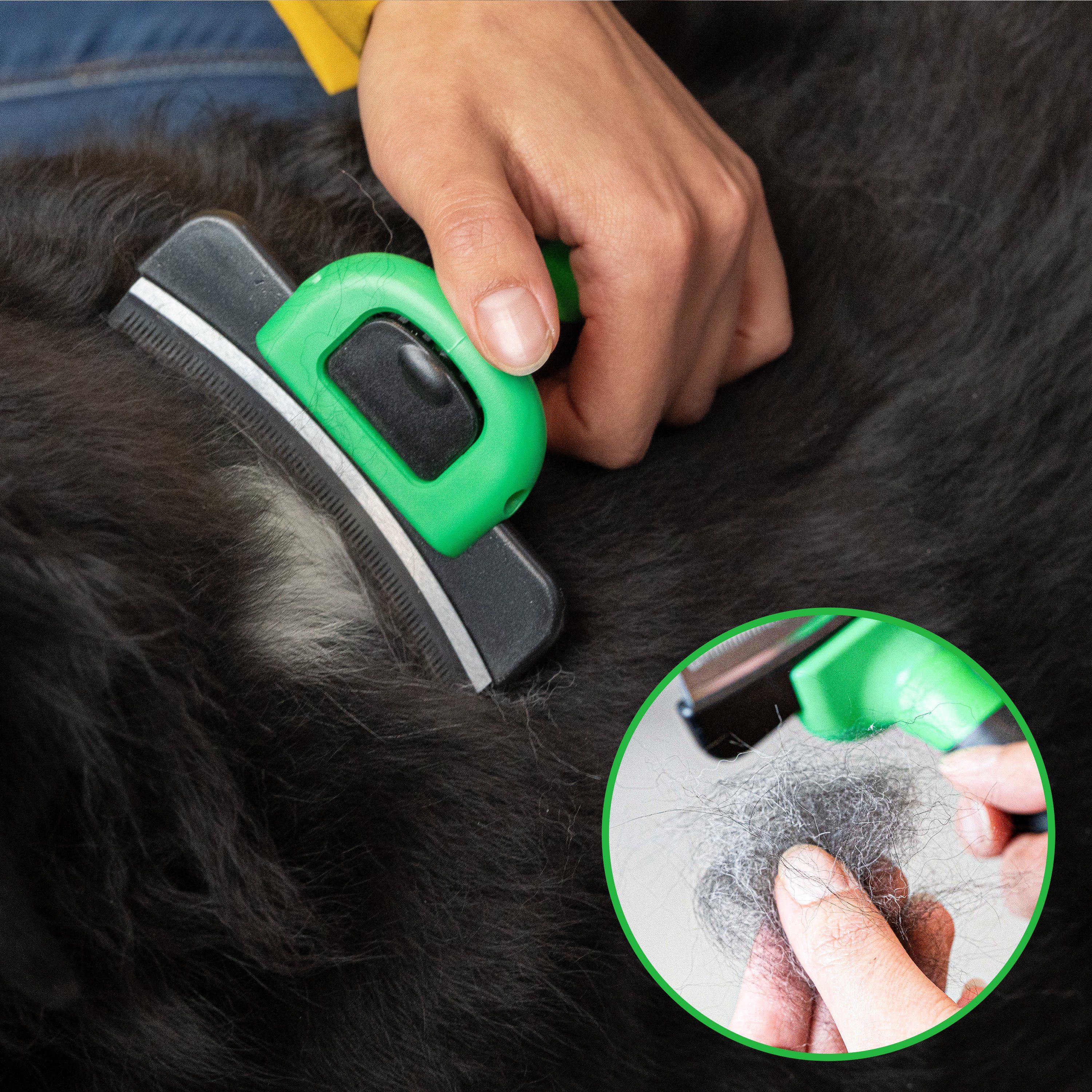 FinoPet Fellbürste Hundebürste für Kurzhaar & Langhaar Hunde, Edelstahl, Für kleine, mittlere und große Hunde