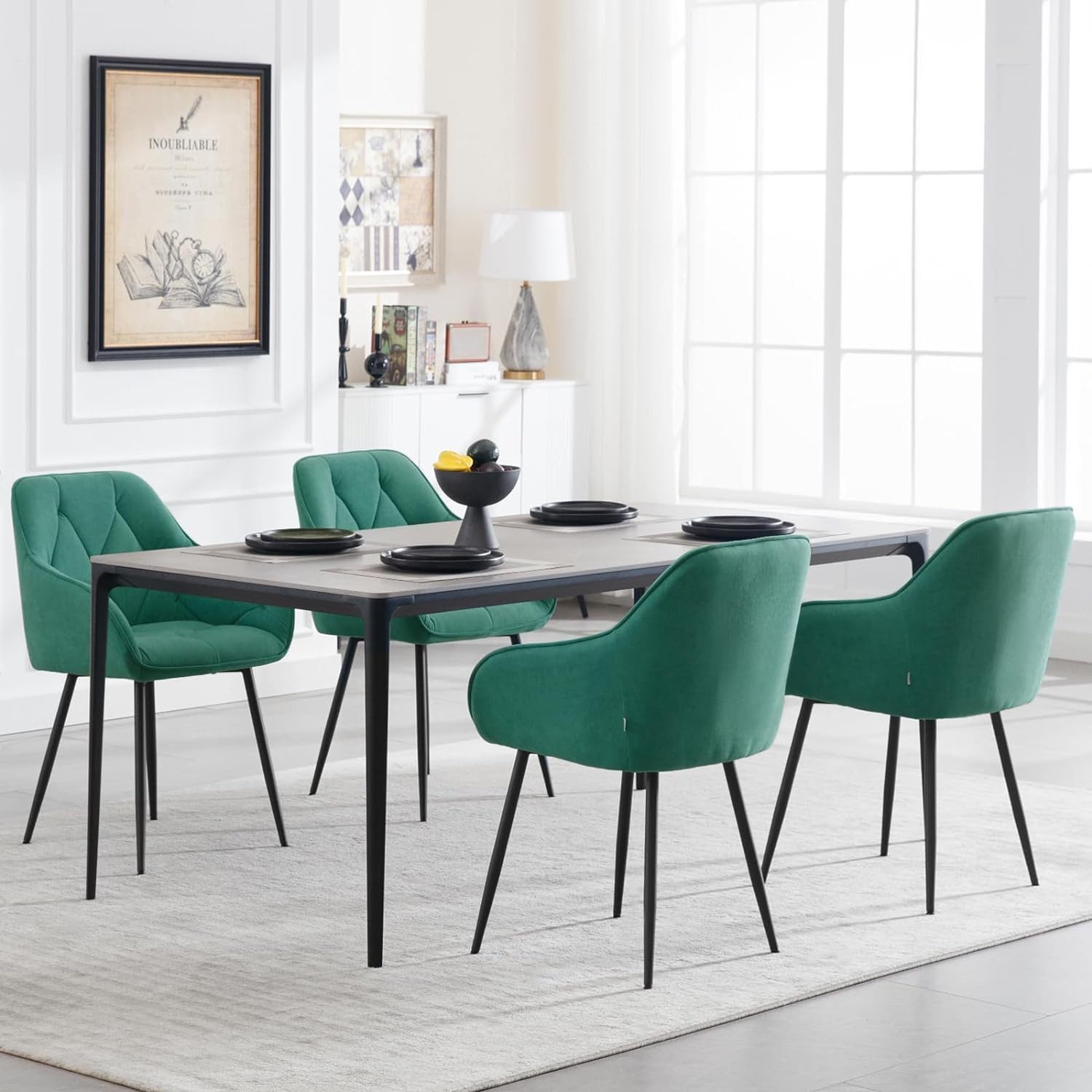 Woltu 4-Fußstuhl (Set, 4 St), Esszimmerstühle ergonomischer aus Samt günstig online kaufen