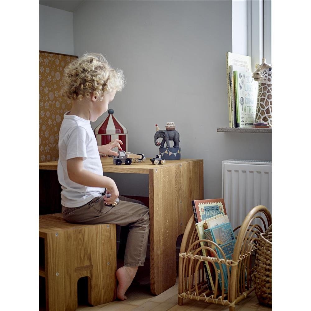 Bloomingville Kerzenständer Flor Zirkuselefant, 18cm Grau Polyresin für Kindergeburtstag