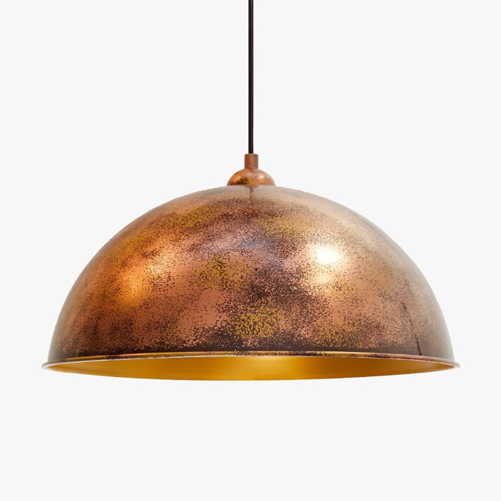 Bamyum Pendelleuchte Hängelampe Kupferfarbe, E27, Handgemalt Vintage Industrial Style Lampe, ohne Leuchtmittel