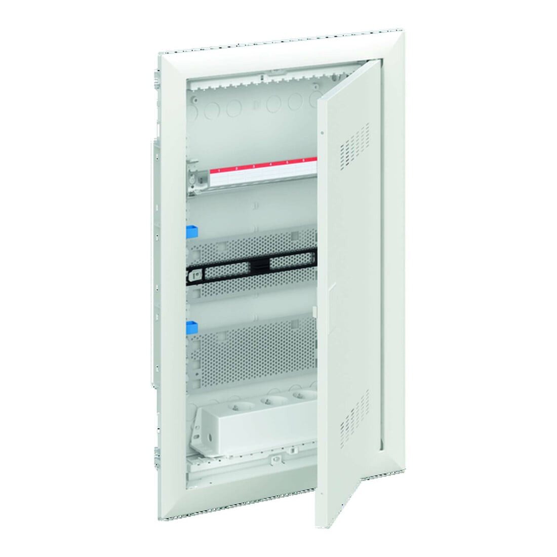 Striebel & John Stromverteiler Striebel&John Mediaverteiler 3-reihig m.PatchPanel+Tür UK636MV