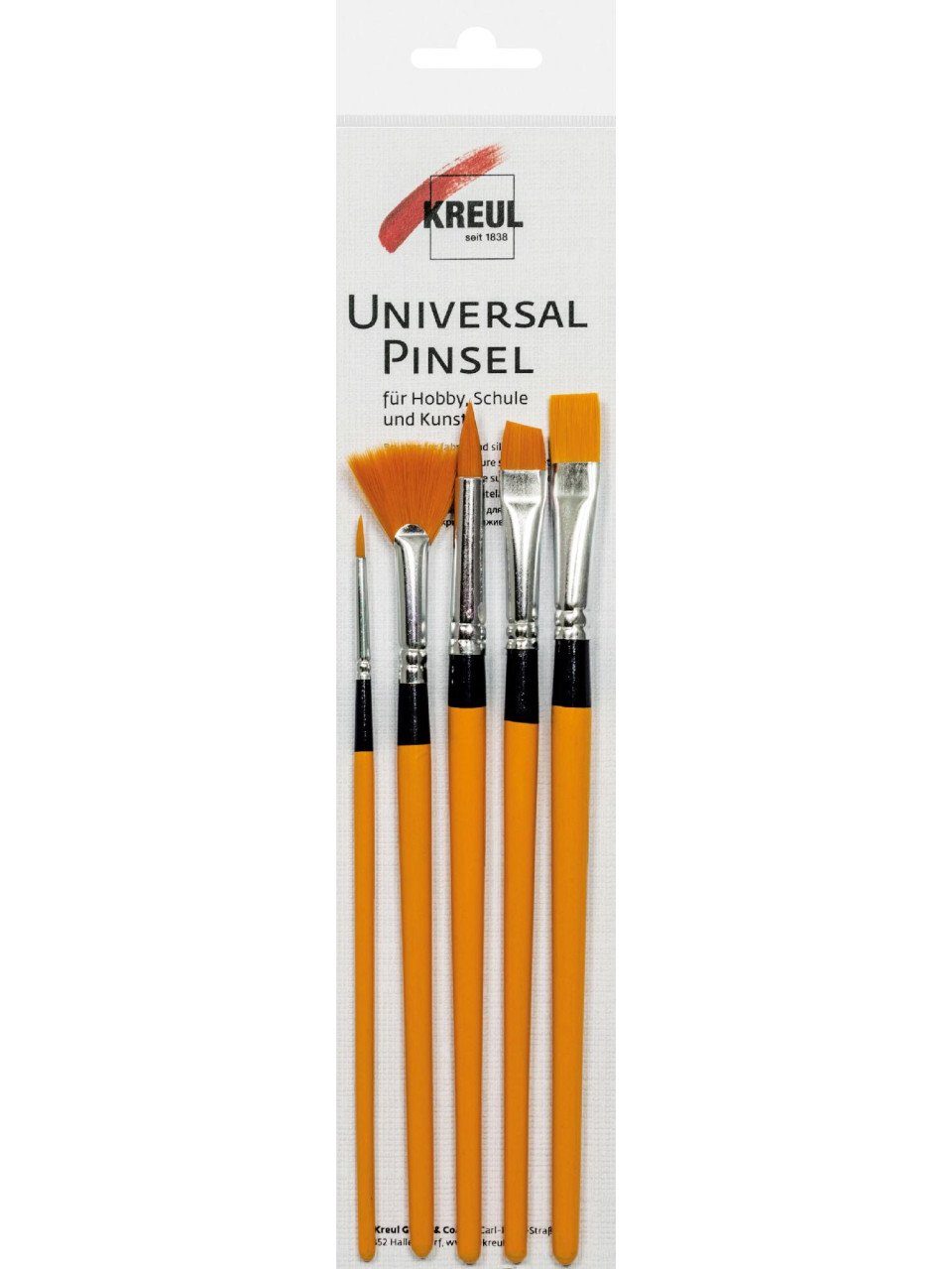 Flachpinsel Kreul Universalpinsel Synthetics 5er Set flach