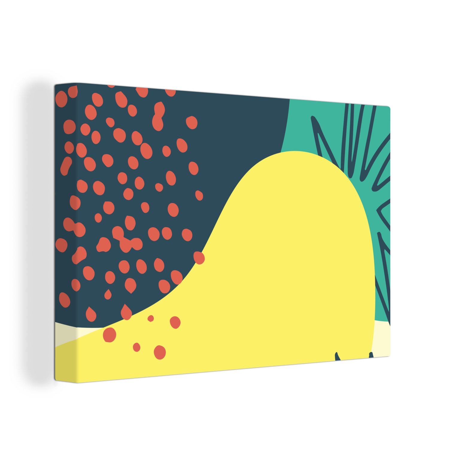 OneMillionCanvasses® Leinwandbild Sommer - Spot - Punkte, (1 St), Wandbild Leinwandbilder, Aufhängefertig, Wanddeko, 30x20 cm