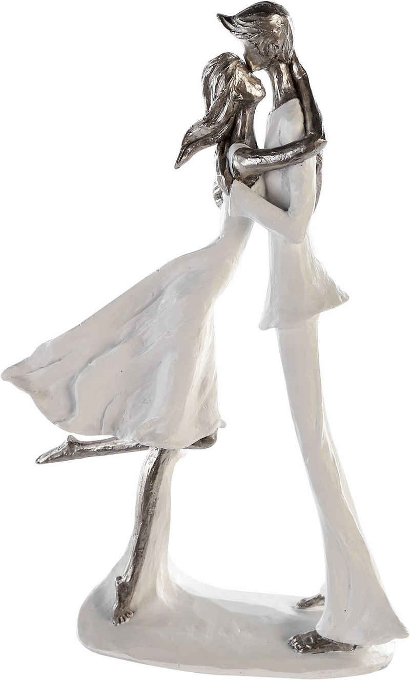 Casablanca by Gilde Dekofigur »Skulptur Hold me« (1 St), Dekoobjekt, Höhe 32 cm, Pärchen, mit Spruchanhänger, Wohnzimmer