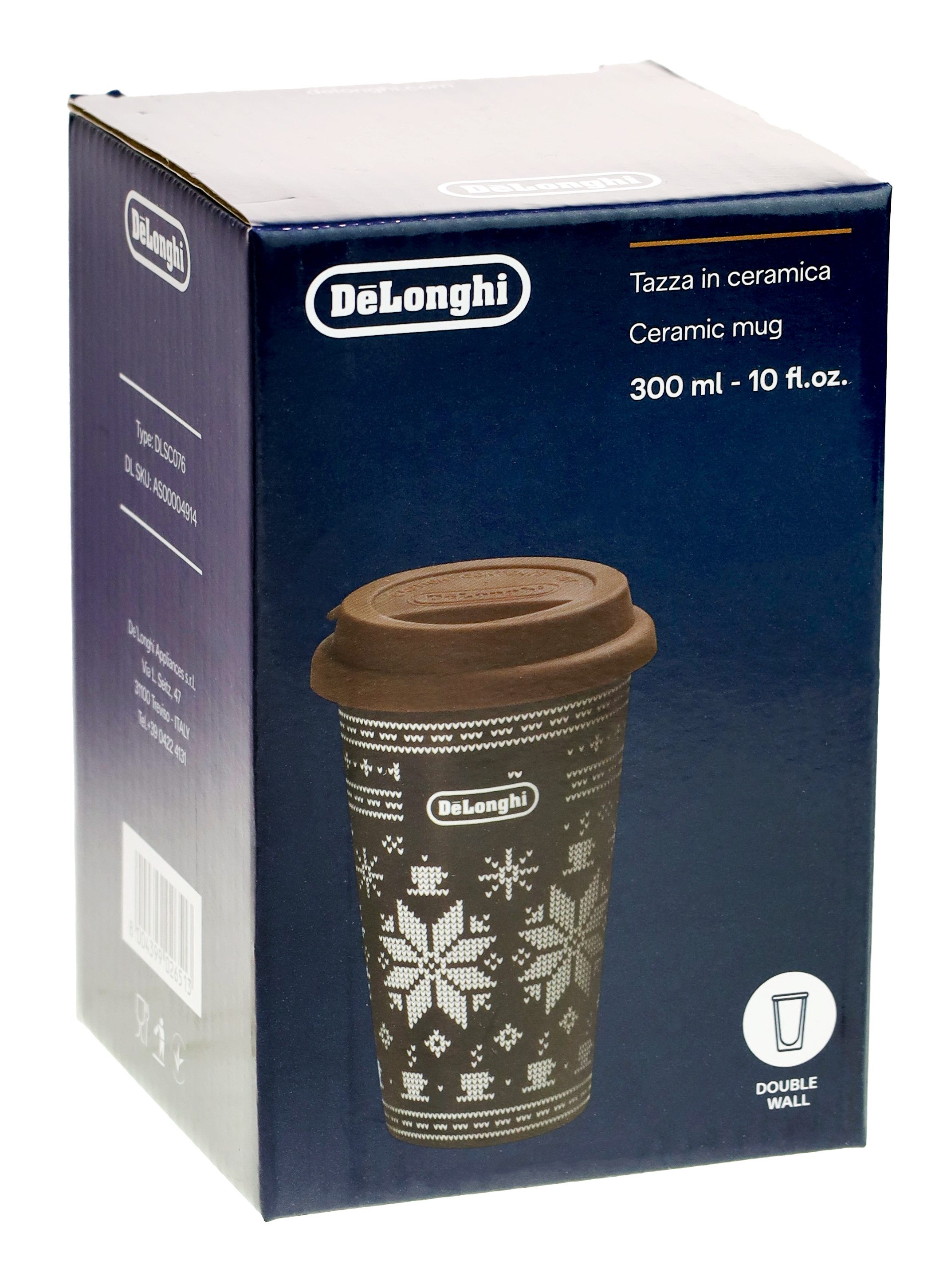 De'Longhi Thermobecher DeLonghi AS00004914 DLSC076 Doppelwandiger Keramikbecher, Thermobecher