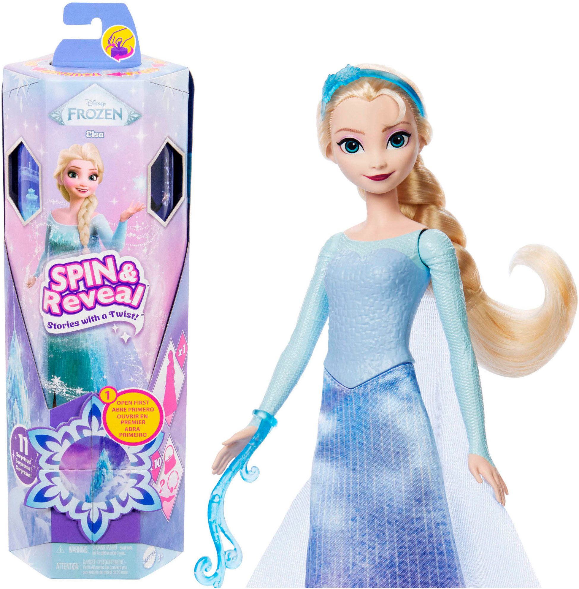 Mattel® Anziehpuppe Disney Die Eiskönigin Spin & Reveal Elsa Puppe günstig online kaufen
