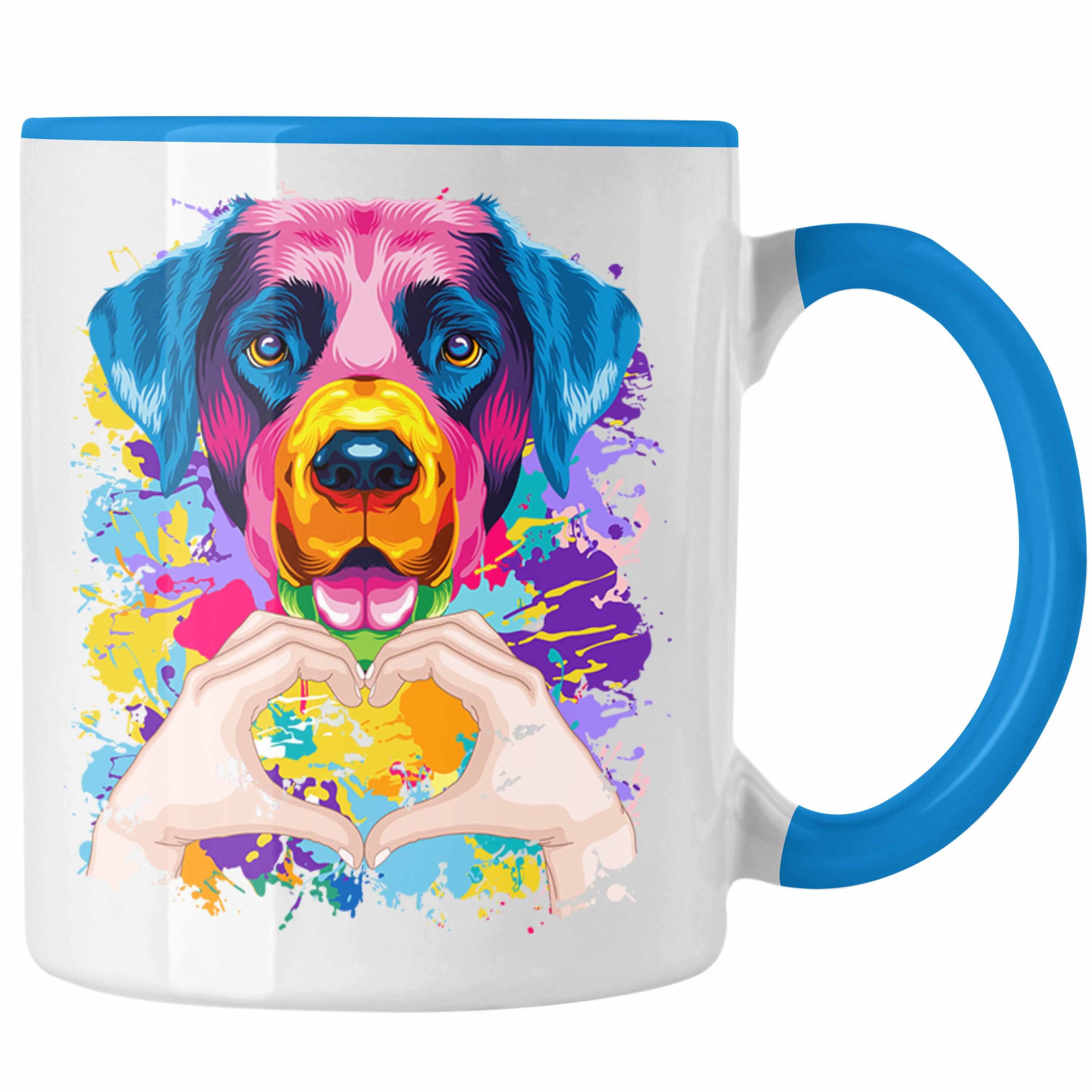 Trendation Tasse Labrador Besitzer Farbe Love Tasse Geschenk Lustiger Spruch Geschenkid Blau