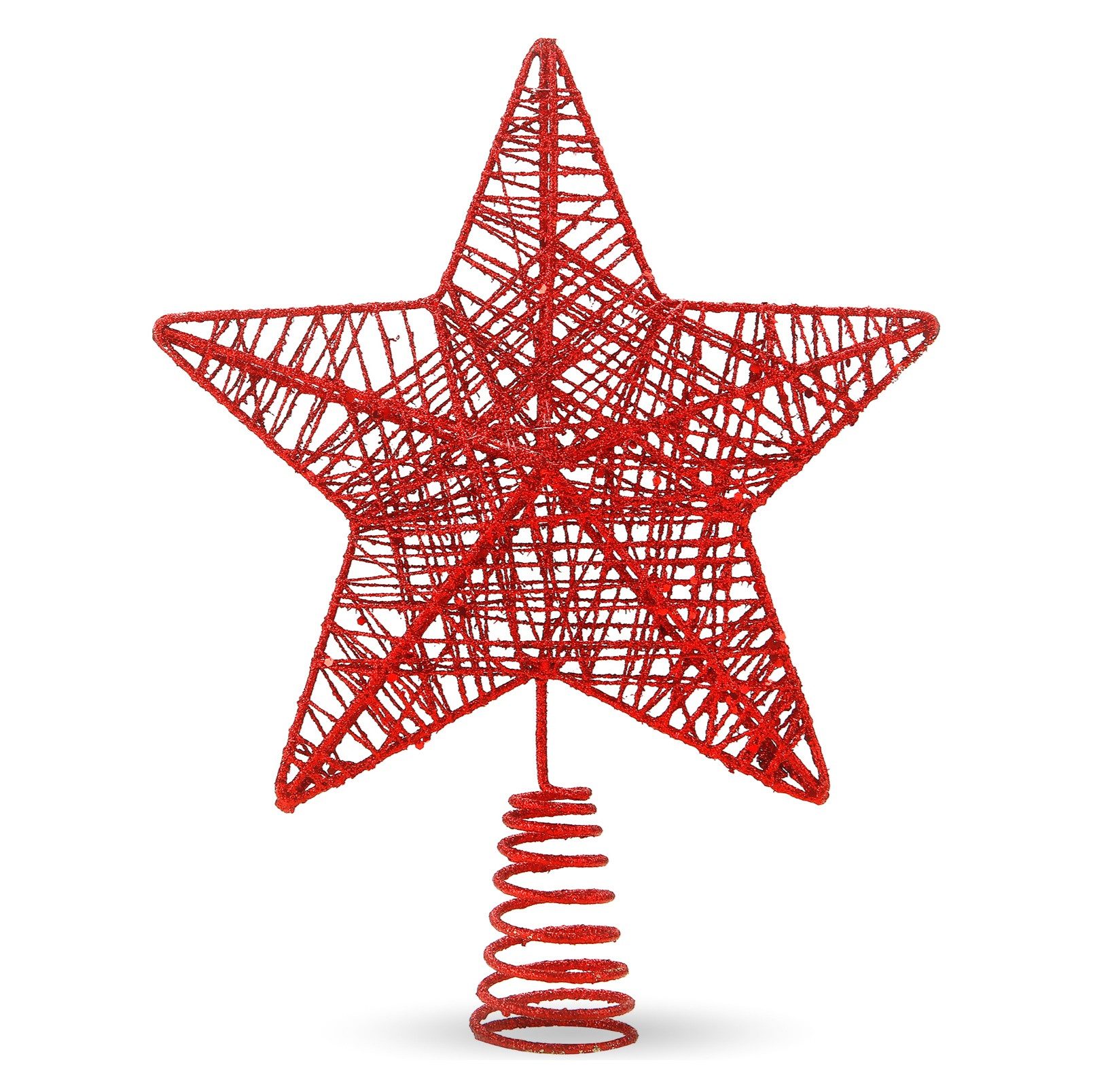 Christbaumspitze Baumspitze Stern Rot Christbaumspitze für Tannenbaum Weihnachten