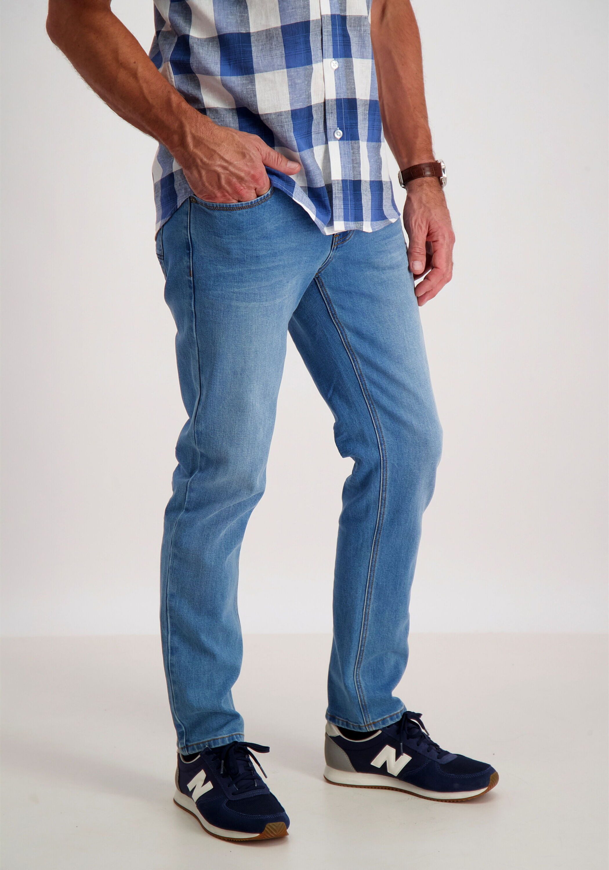 BISON 5-Pocket-Jeans Jeans Tapered Fit