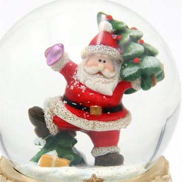 SIGRO Weihnachtsfigur Schneekugel, 2-fach sortiert, 1 Stück (Stück, 1 St., 1 Schneekugel "fröhlicher Weihnachtsmann mit Geschenken)