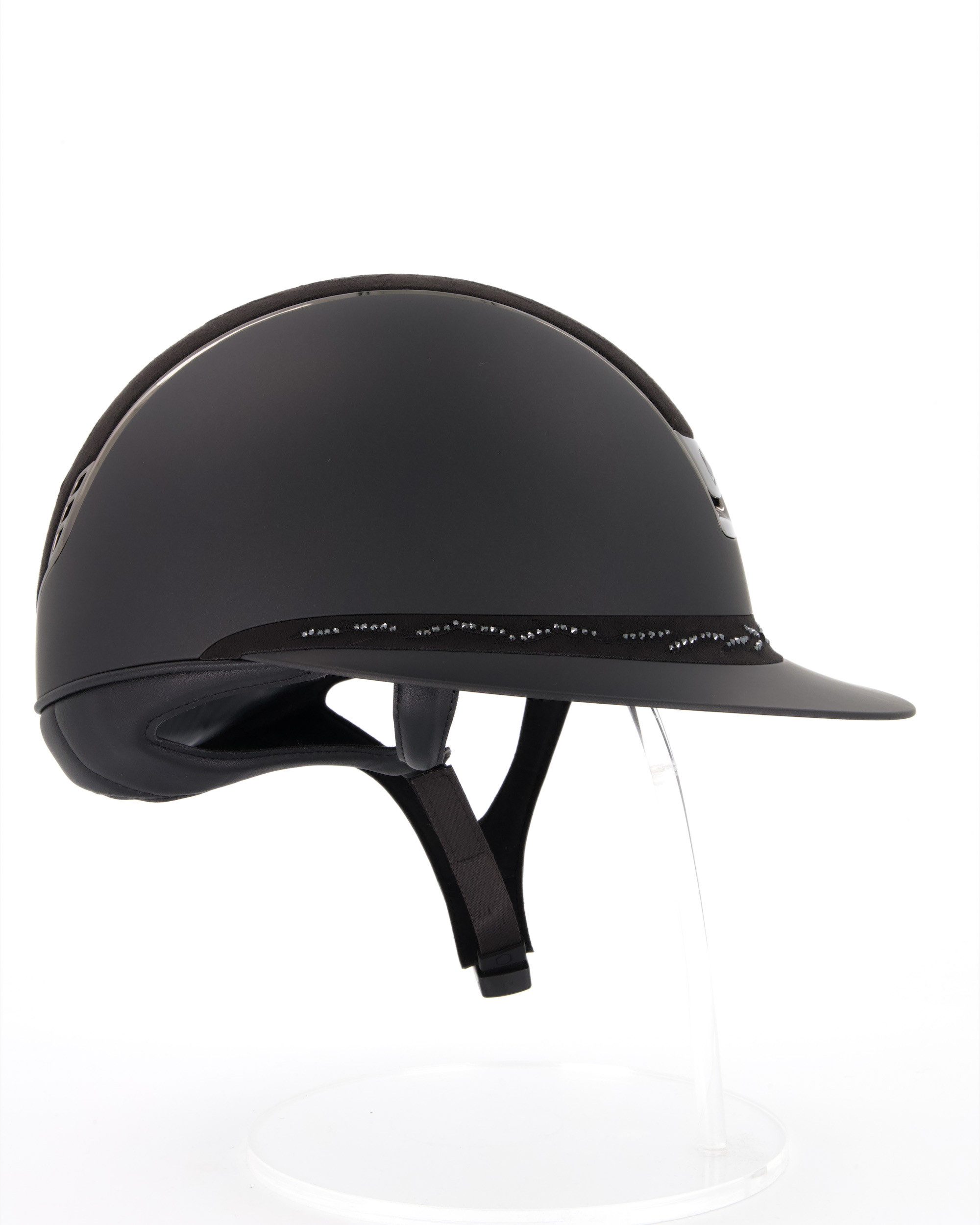 Samshield Reithelm Reithelm 2.0 Miss Shield Shadowmatt Black, Top Flower Embroidery Black
