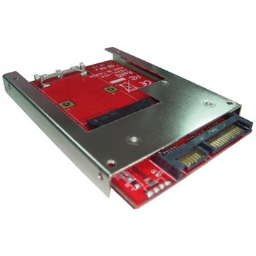 ROLINE Adapter mSATA SSD zu 2.5 SATA 22pin Computer-Kabel, SATA 22-polig (Data+Power) Männlich (Stecker), Micro SATA 16-polig Männlich (Stecker)