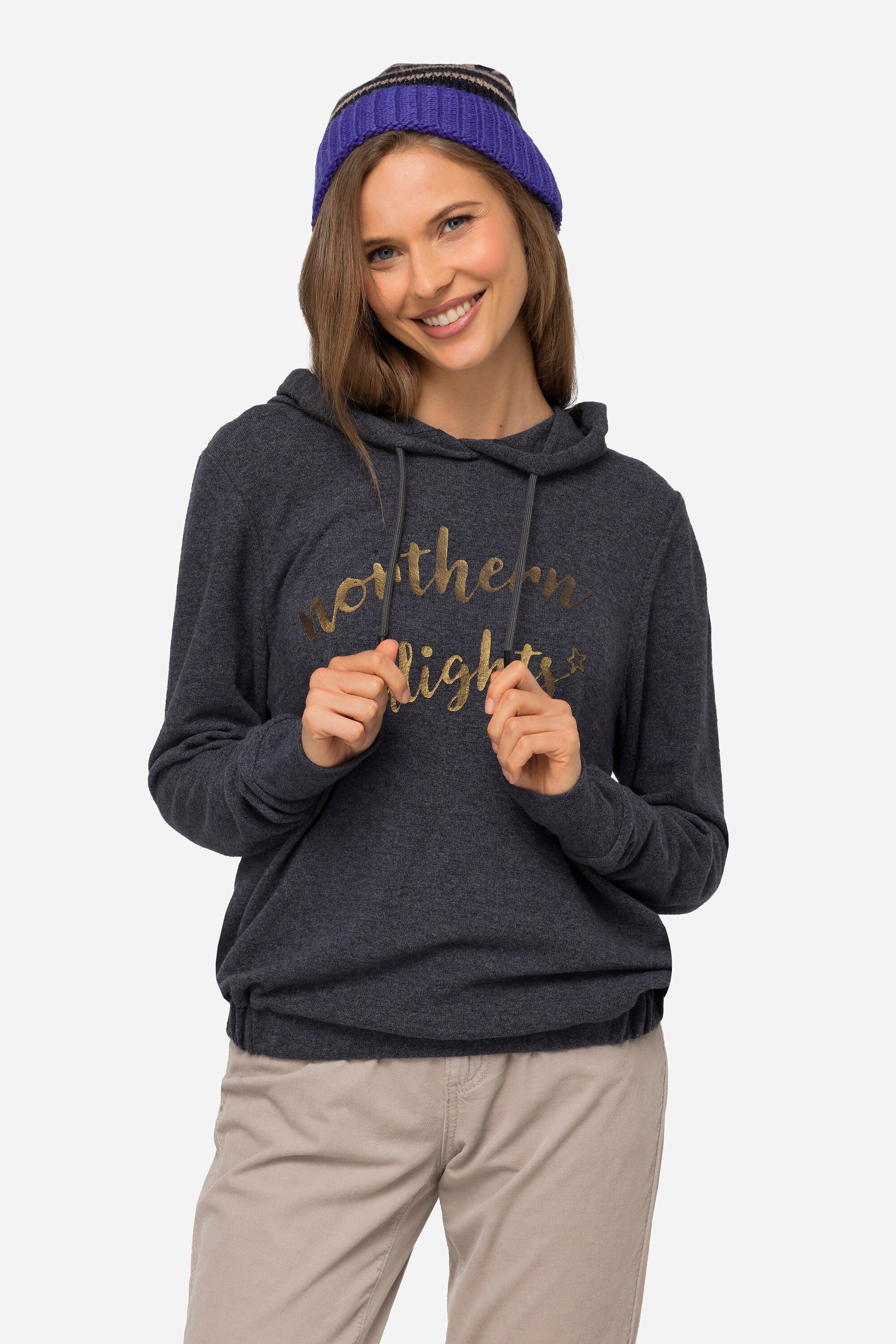 Laurasøn Sweatshirt Hoodie Statement Print Kapuze Langarm