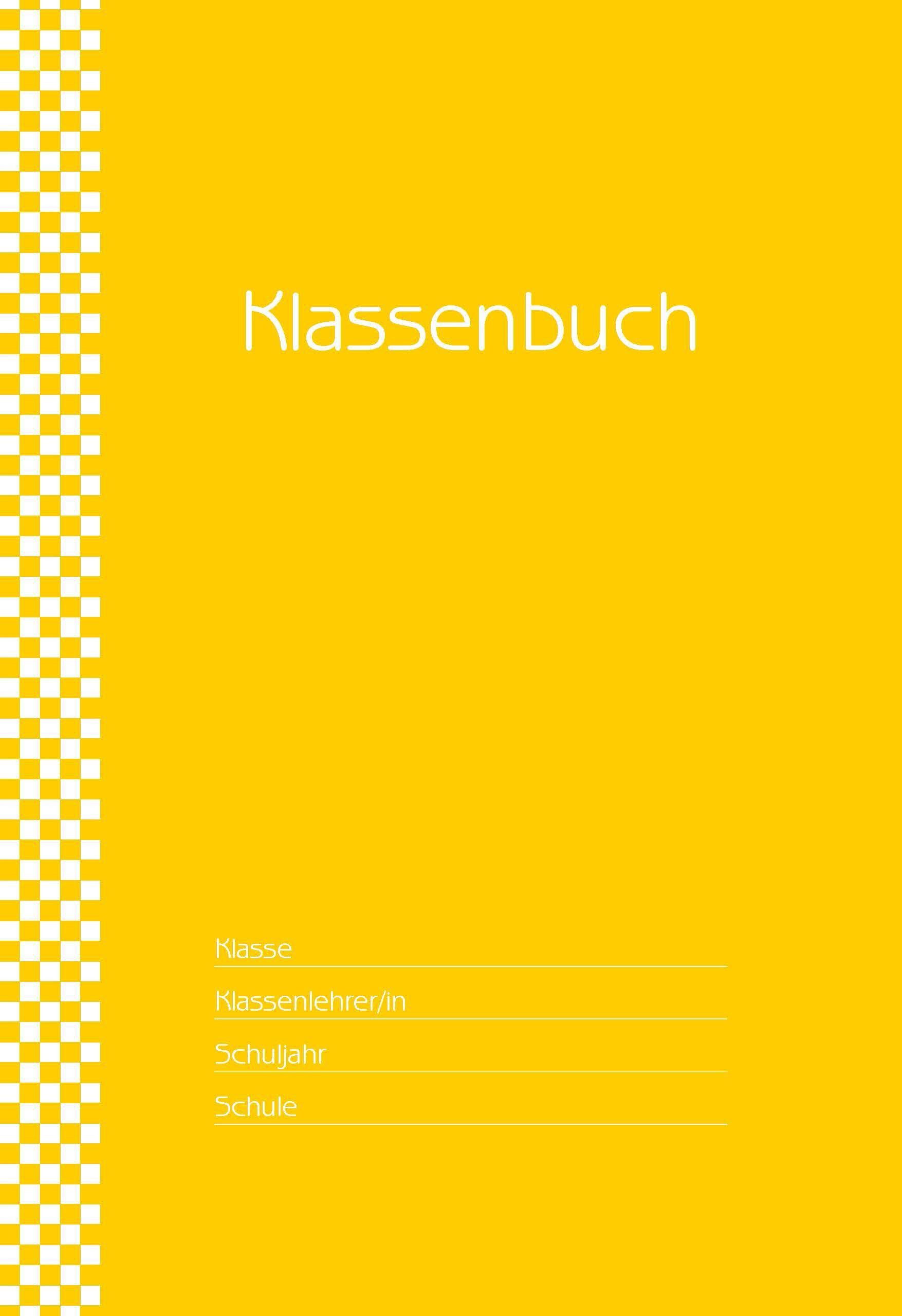 Notizbuch Klassenbuch "Standard", Umschlagfarbe: gelb