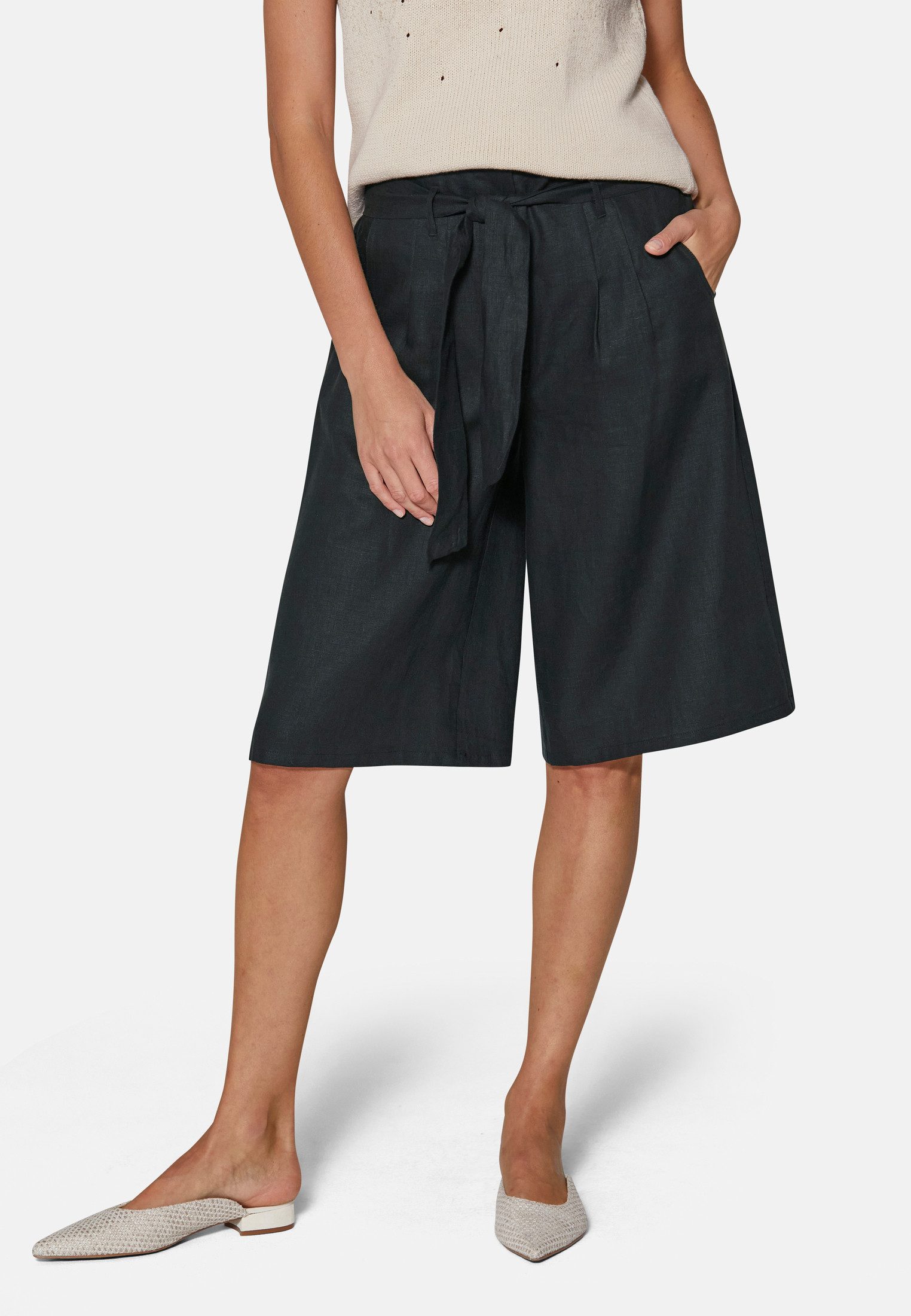 MADELEINE Shorts Highwaist-Bermudas aus Leinen günstig online kaufen