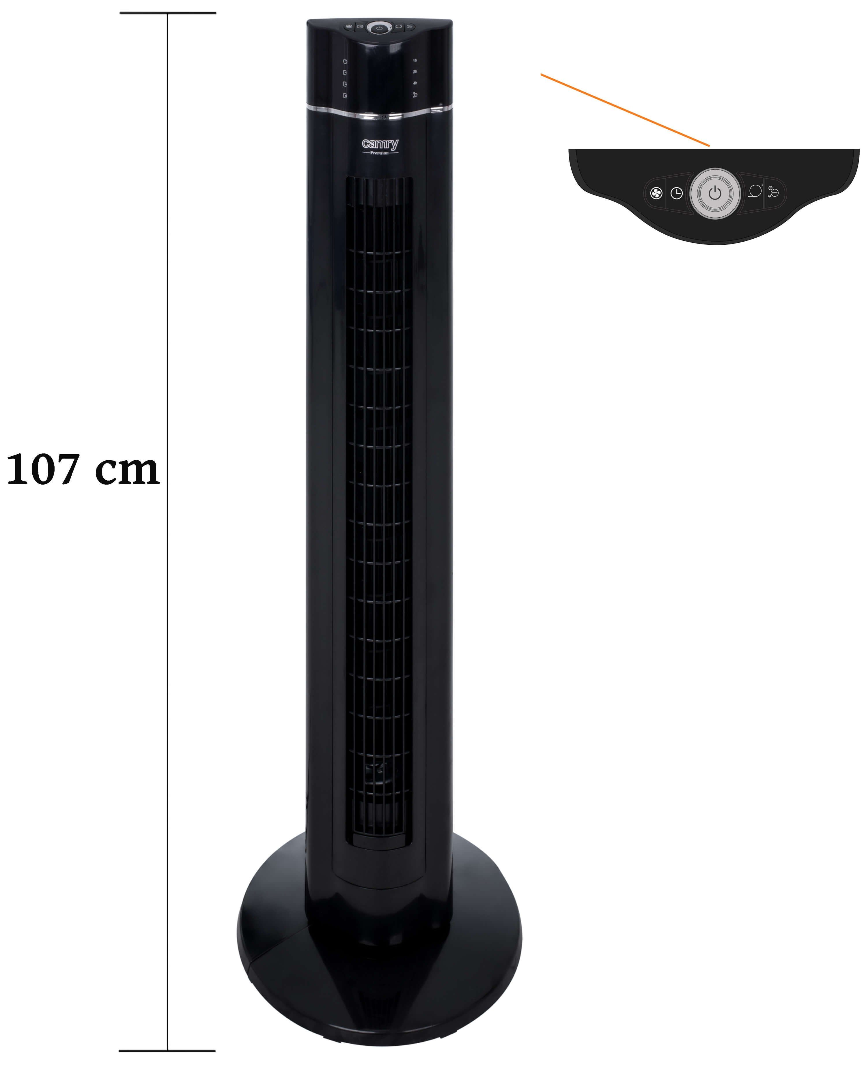 Camry Turmventilator CR-7320, 7h Timer, Fernbedienung, Oszillation, Duftfach