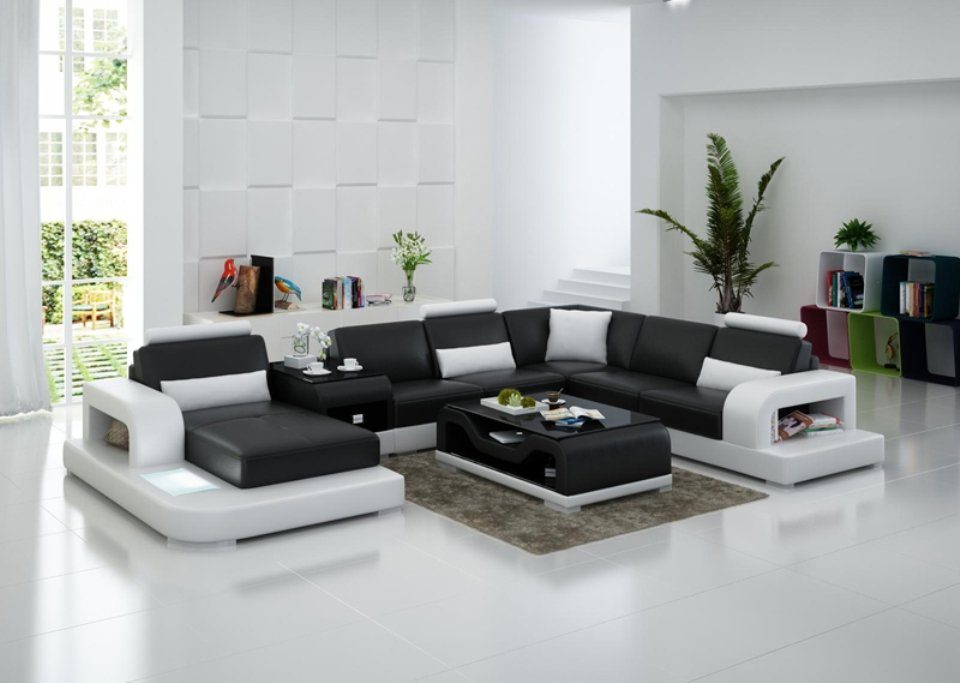 Ledersofa Ecksofa Ecksofa, Sofa Design Modern Eck Wohnlandschaft Couch JVmoebel