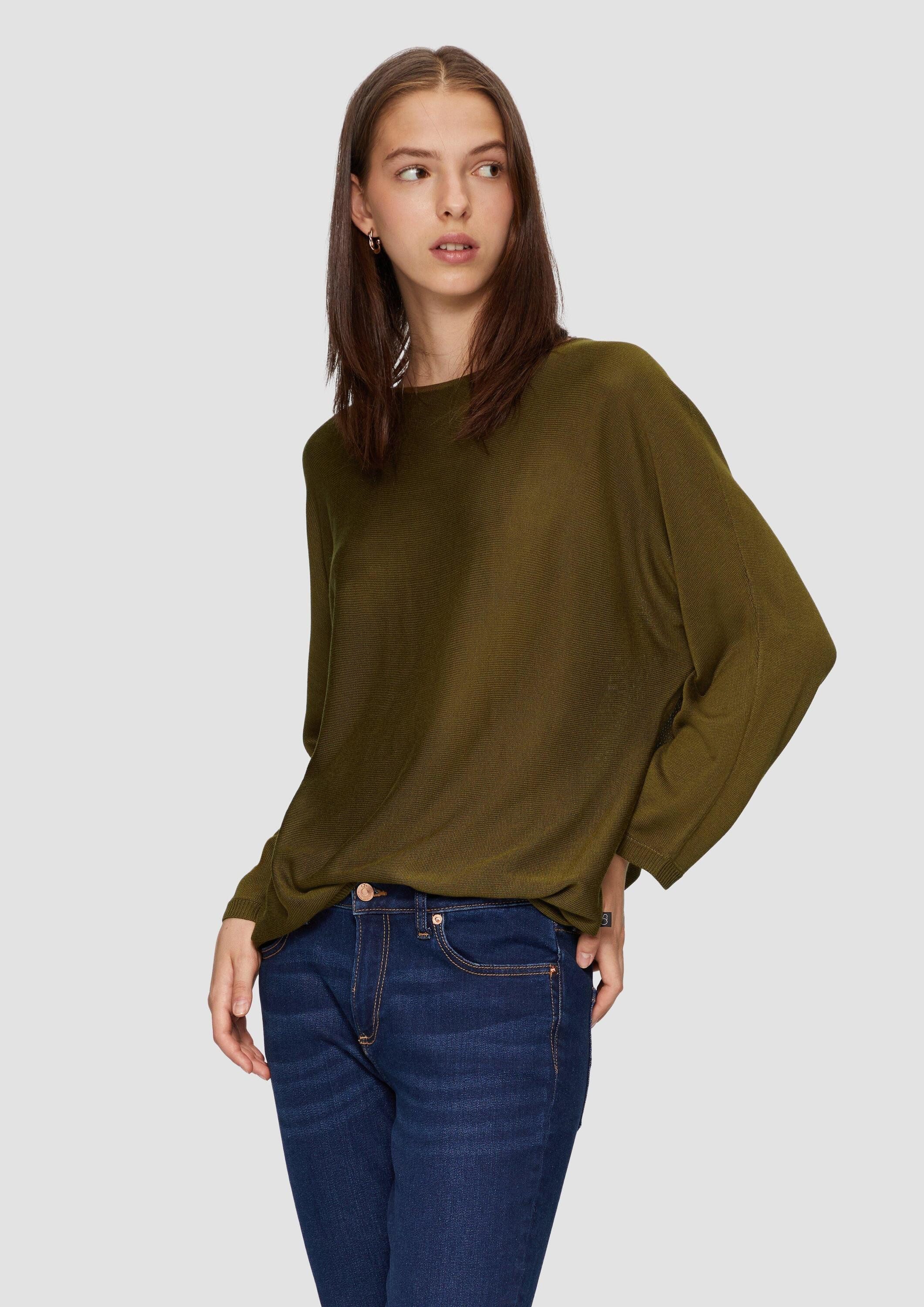 QS 3/4 Arm-Pullover Strickpullover Strickpullover mit günstig online kaufen