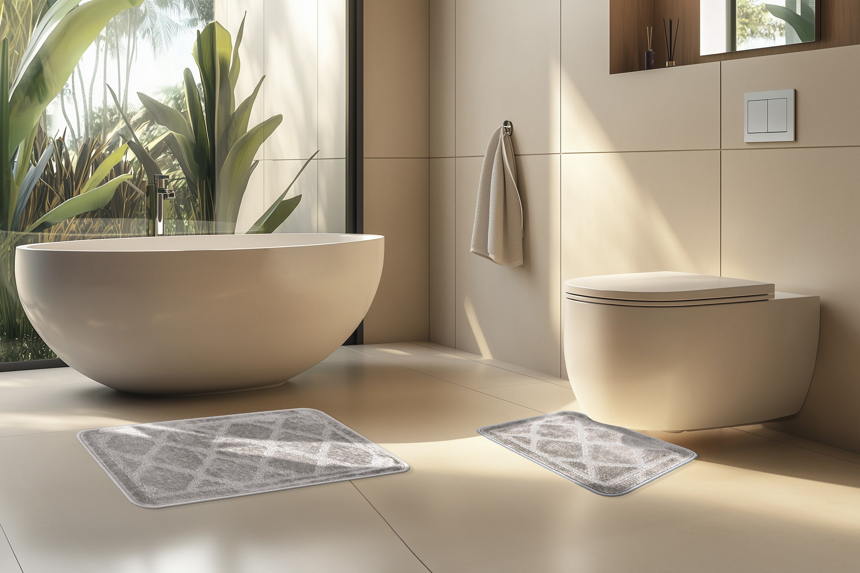 Kayoom Badematte Badematte Lagoon 125, Polypropylen, Kurzflor