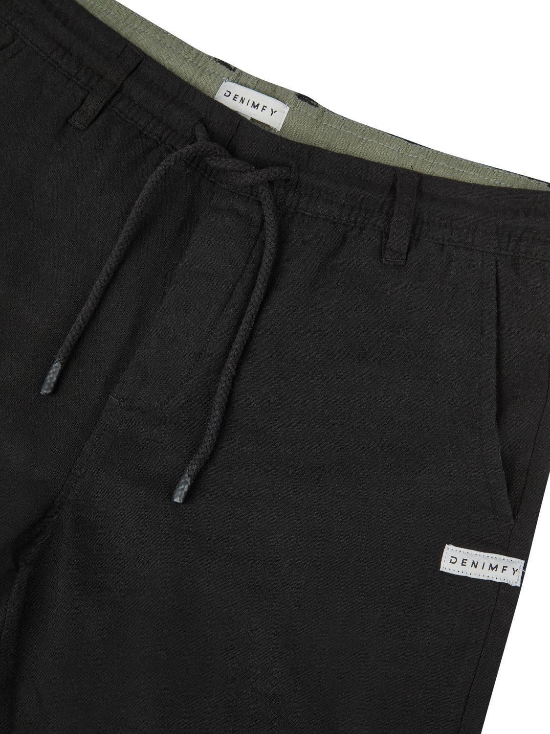 DENIMFY Chinohose Herren Freizeithose DFDylan Regular Fit Leinenhose mit Zugbandverschluss