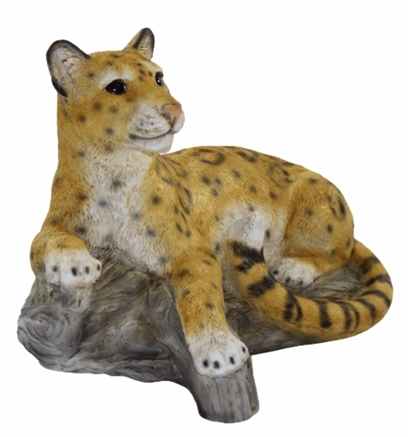 Tierfigur Leopard Skulptur Jungle Leopardenfigur 50cm Dekofigur Gartenfigur Tier 