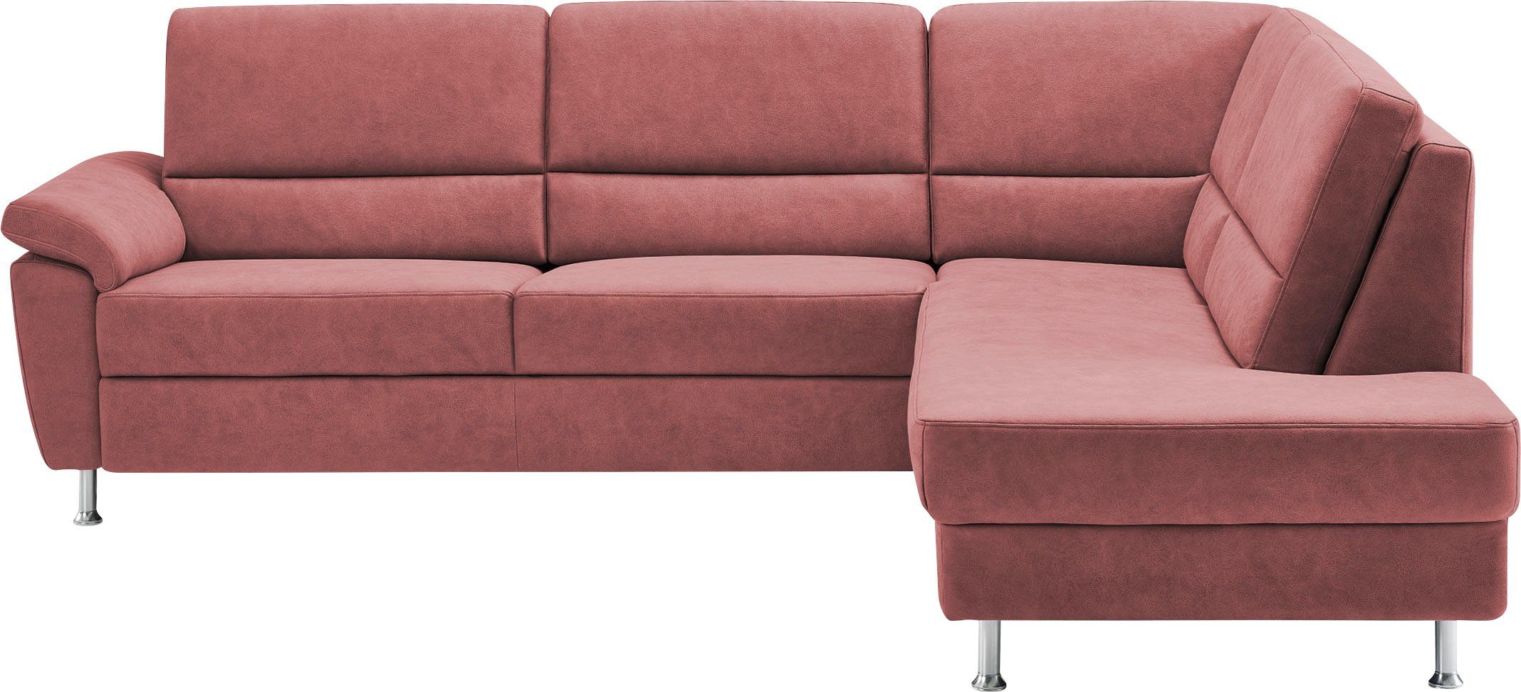CALIZZA INTERIORS Ecksofa Onyx L-Form, Ottomane links oder rechts, wahlweise mit Bettfunktion, Breite 257 cm