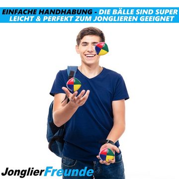 MAVURA Spielball JonglierFreunde geliebte Jonglierbälle Jonglierball Set für (Kinder, Erwachsene, Anfänger & Profis mit Anleitung), perfekt ausbalancierte Juggling Balls