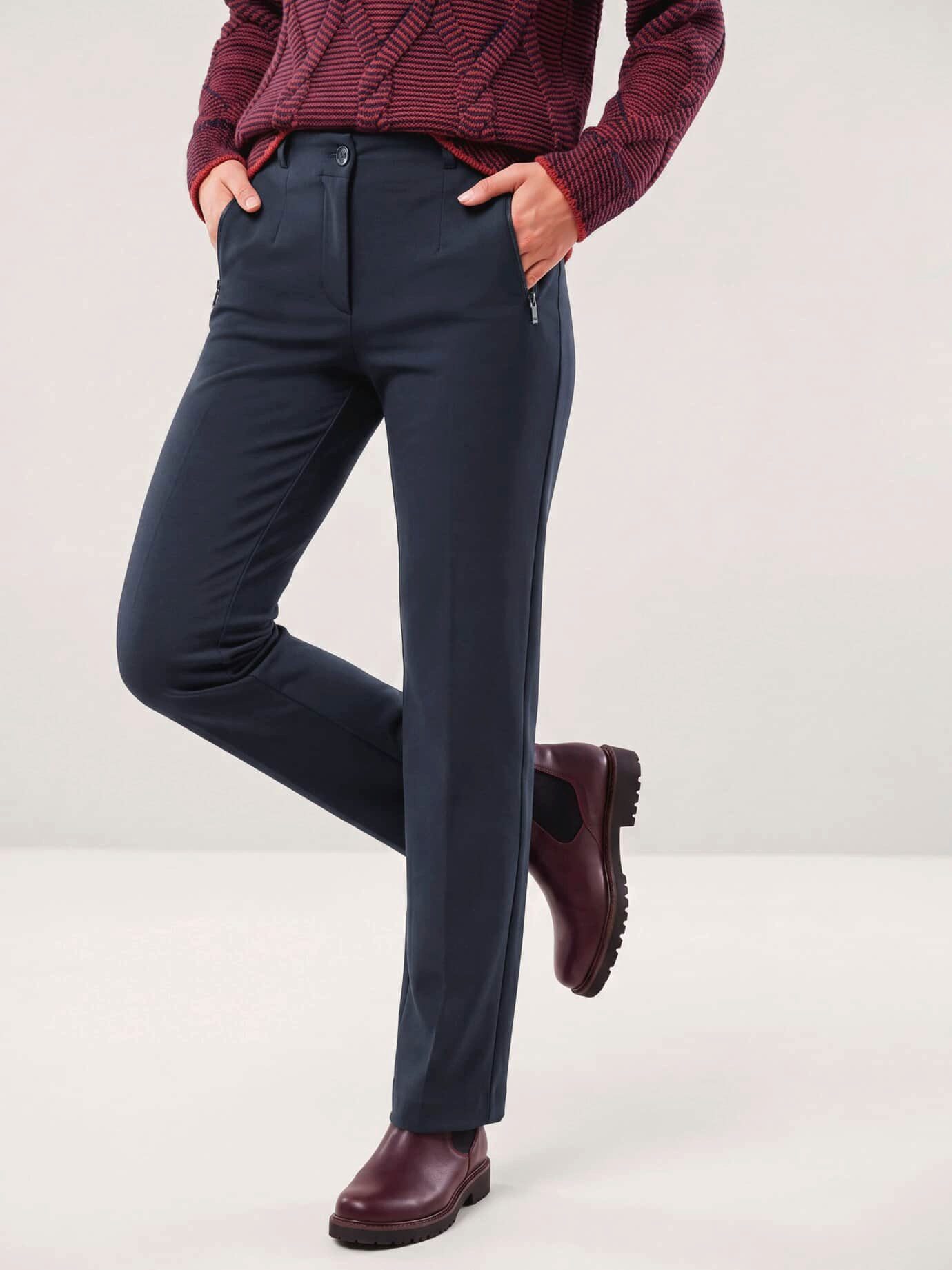 Walbusch Thermohose Damen Hose aus Thermojersey Regular fit, pflegeleicht, wärmend