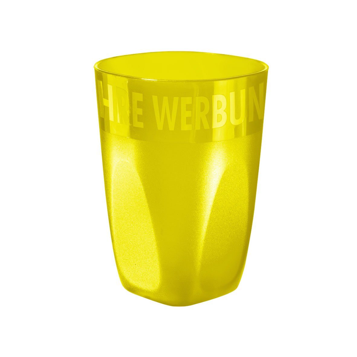 mehrweg.pro Mehrwegbecher Trinkbecher "Midi Cup" 0,3 l, Kunststoff, (Sparset, 1-tlg., 1) trend-gelb PP