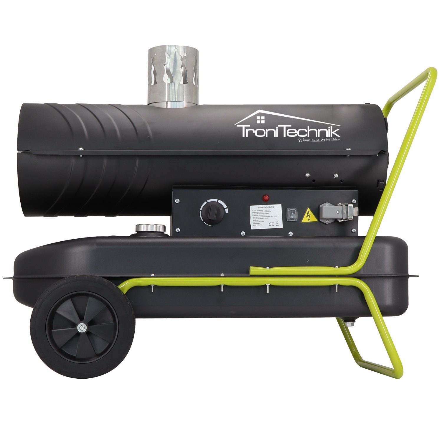 TroniTechnik Heizgerät Heizkanone, Heizgerät TT-HK-244,20kW Leistung,integrierter Tank, 20000 W, integrierte Druckanzeige, hitzeresistente Stahlkammer, 68000BTU