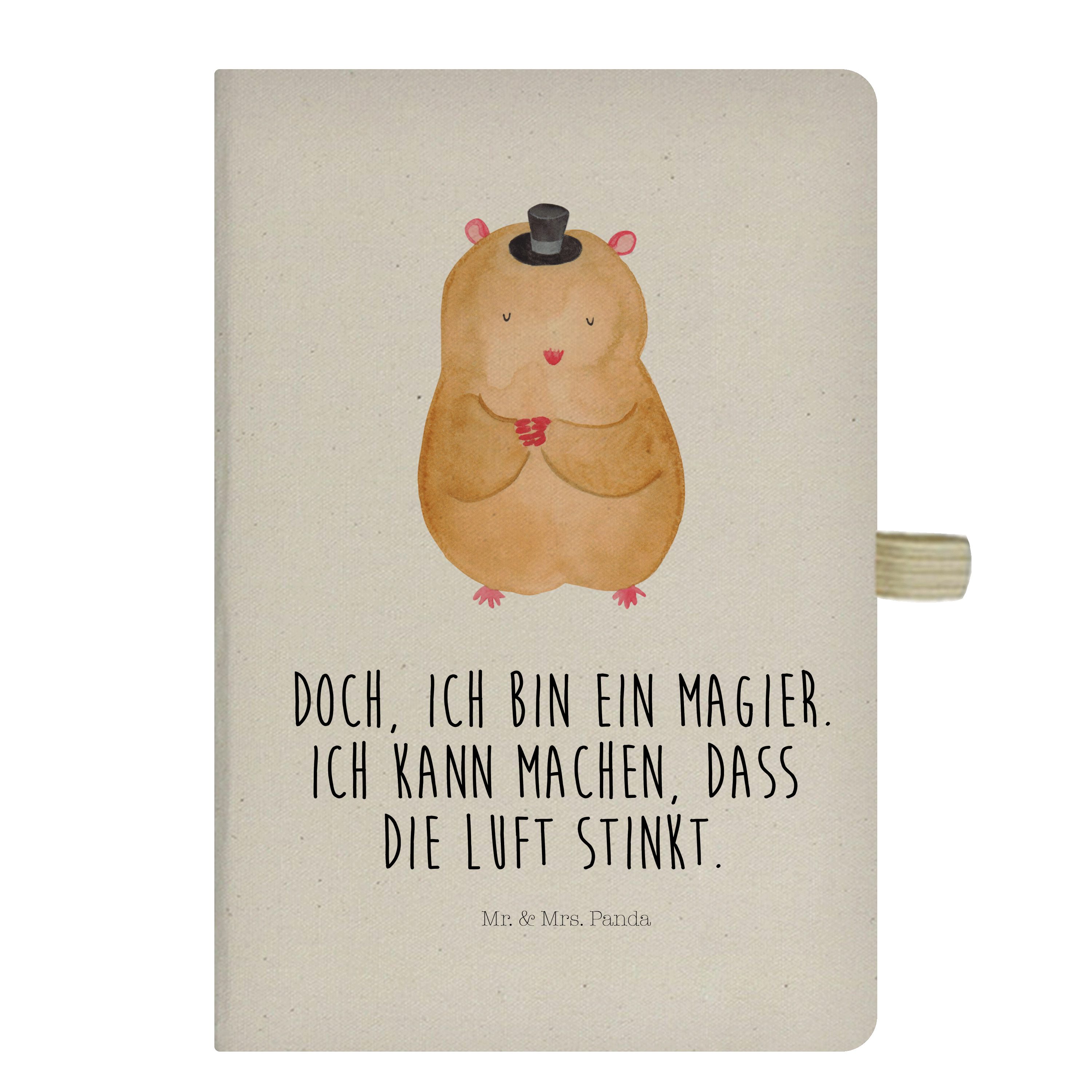 & Zwerghamster, Mrs. mit Notizbuch Magi Hamster - Panda Notizen, Panda Mr. Mr. Mrs. Transparent & Hut - Geschenk,