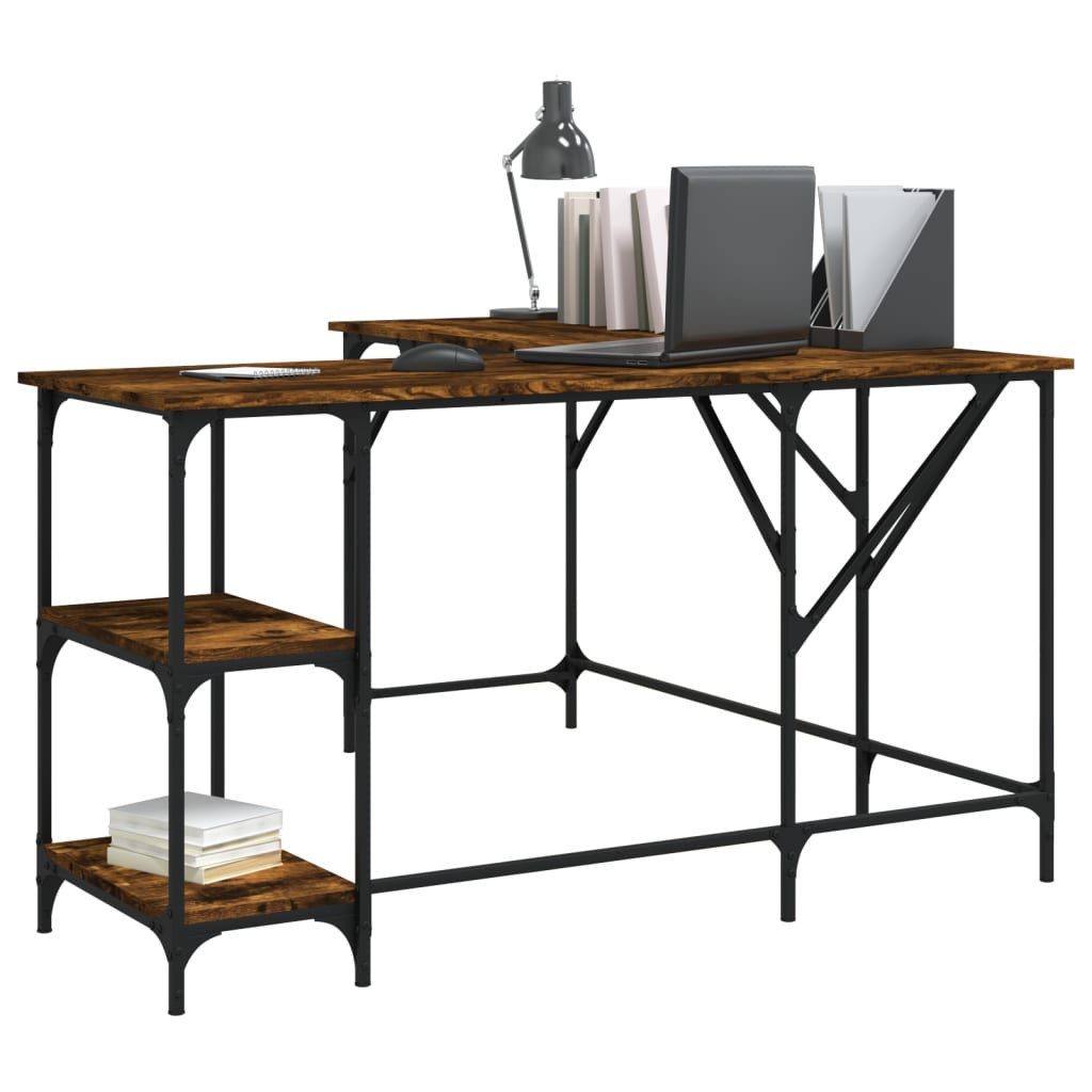 vidaXL Schreibtisch Schreibtisch Räuchereiche 139x139x75 cm günstig online kaufen