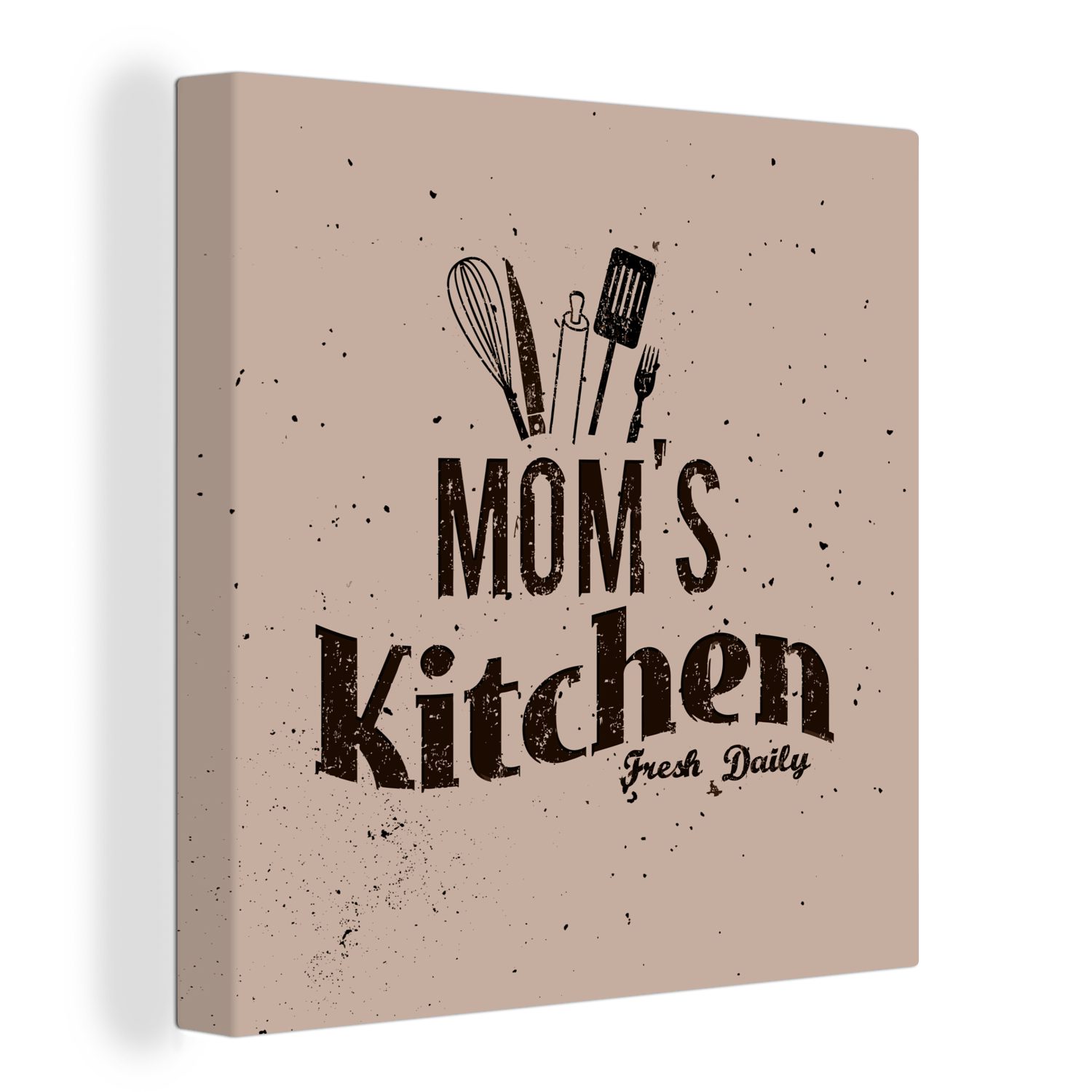 OneMillionCanvasses® Leinwandbild Küche - Mutter - Essen, (1 St), Leinwand Bilder für Wohnzimmer Schlafzimmer | Leinwandbilder