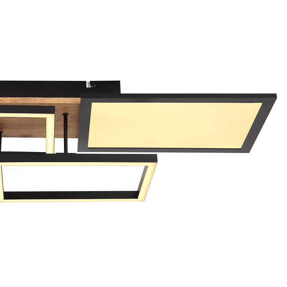 etc-shop LED Deckenleuchte, LED-Leuchtmittel fest Holzoptik verbaut, Länge LED Panel 36W Deckenleuchte 70 Wohnzimmerleuchte Warmweiß, Lampe
