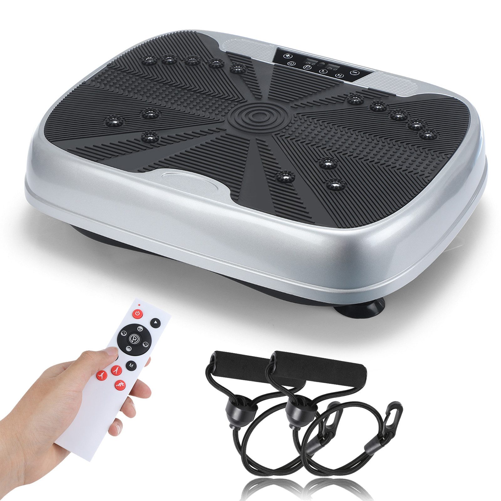 Vibrationsplatte 4D Vibrationsplatte Profi-Ganzkörpertraining für Zuhause,Leise Motoren