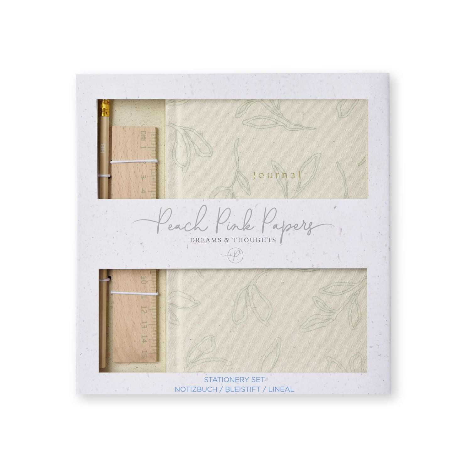 Briefpapier Schreibwaren Set, 3-teilig, 21x21,5cm