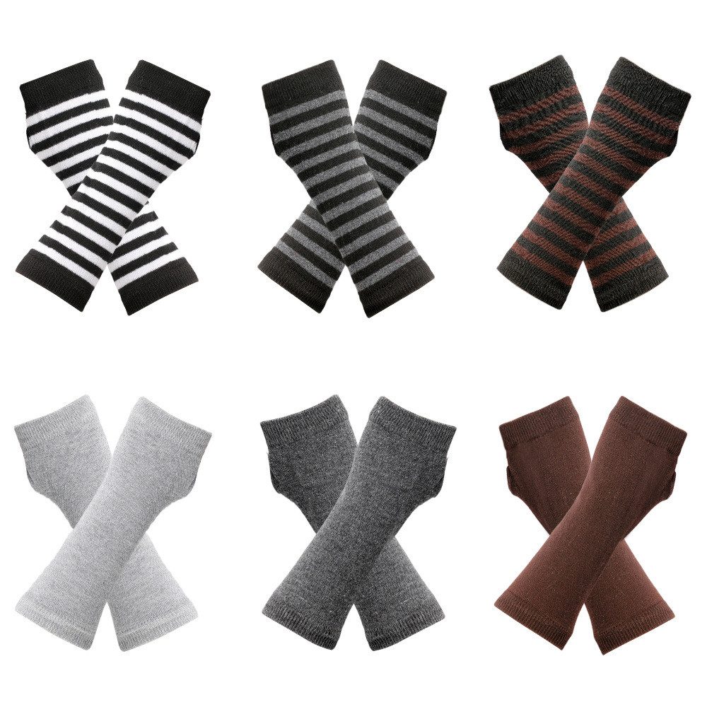 XDeer Strickhandschuhe 2/3 Paar Lange Fingerlose günstig online kaufen